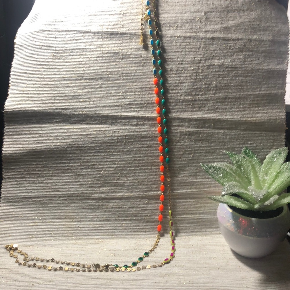 Long Stella and dot multicolored fashion necklace